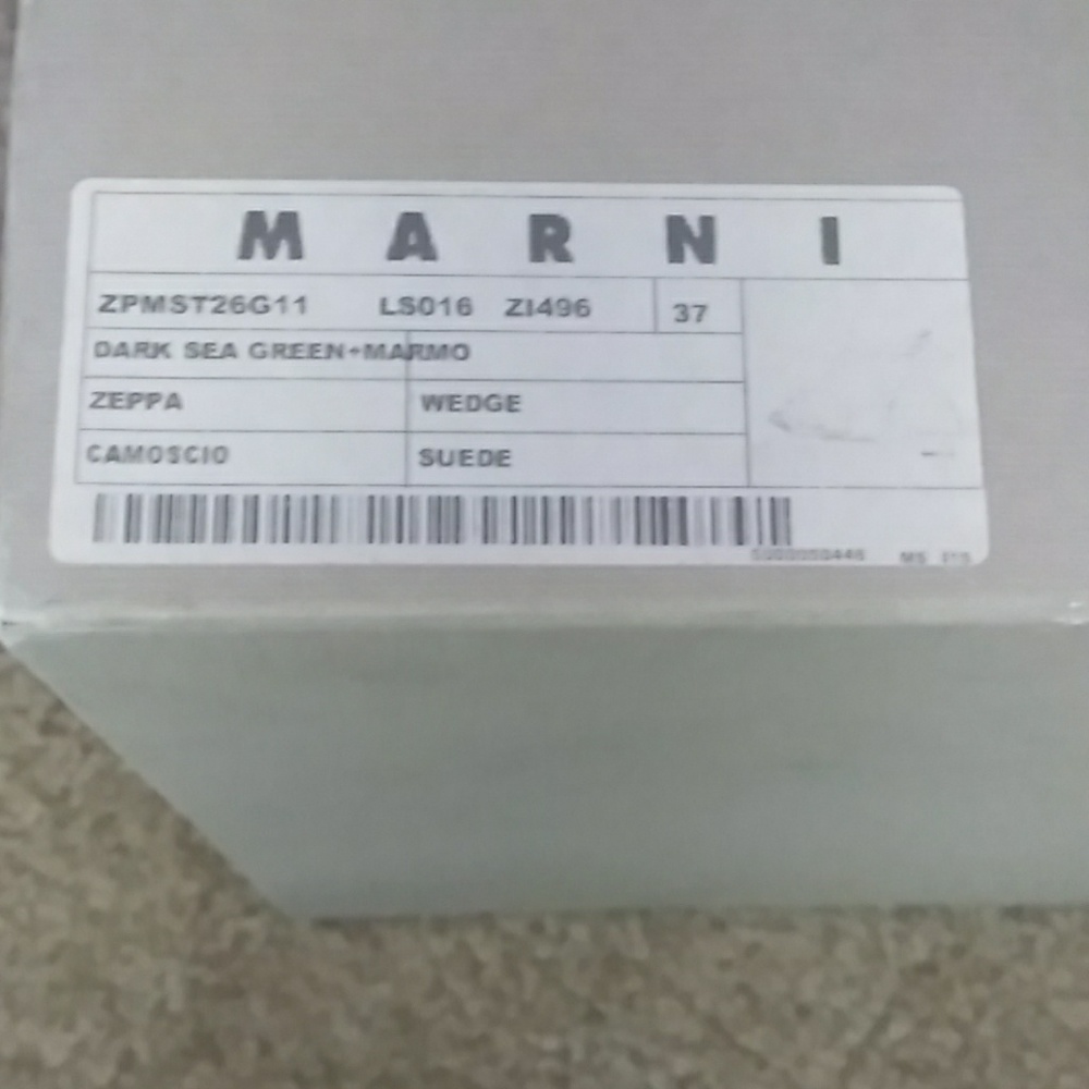 Marni dark Sea green suede wedges. - Picture 8 of 8